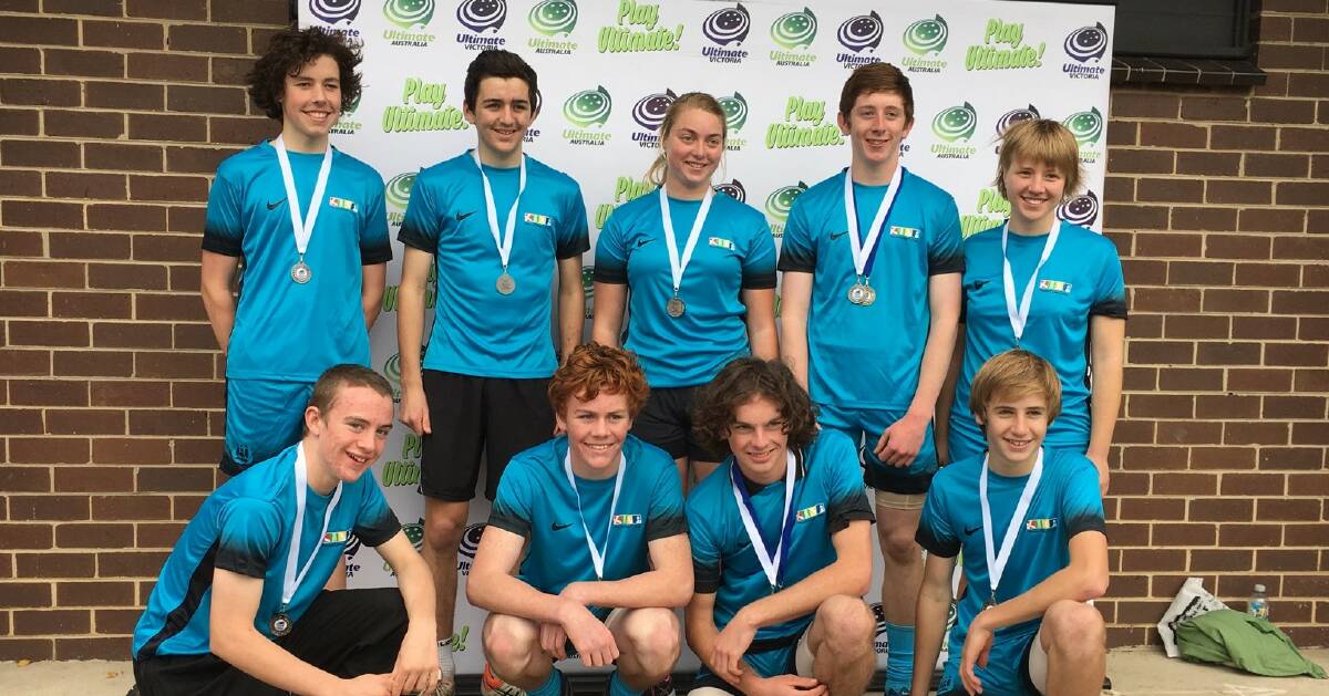Winners are grinners: Mount Clear College were crowned Victorian school ultimate champions last week.  Picture: Supplied.
