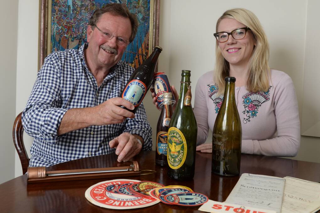Tradition: James Coghlan and Lauren Bourke will detail the history of brewing in Ballarat at Saturday's Beers through the Years festival.  Picture: Kate Healy.   