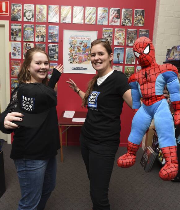 Grab a comic: Sophia Nurse and Lauren Hustwaite will be at Free Comic Book Day. Rare editions will be available. Photo: Lachlan Bence.