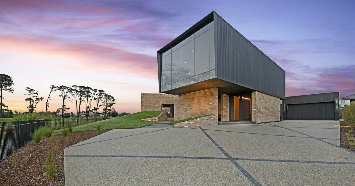 Commanding view: the house is designed to overlook Ballarat Golf Course.