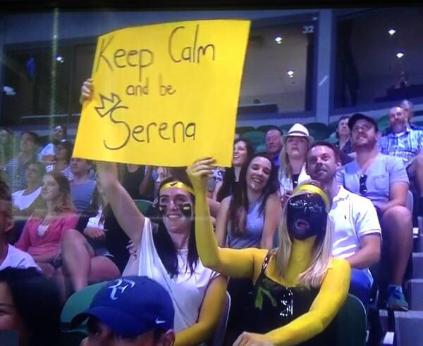 Fans of Serena Williams.
