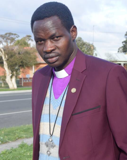 PRAYING FOR PEACE: Anglican bishop Peter Kunen is asking the people of Ballarat to keep South Sudan in their thoughts as it faces a struggle for survival. Photo: Caleb Cluff.