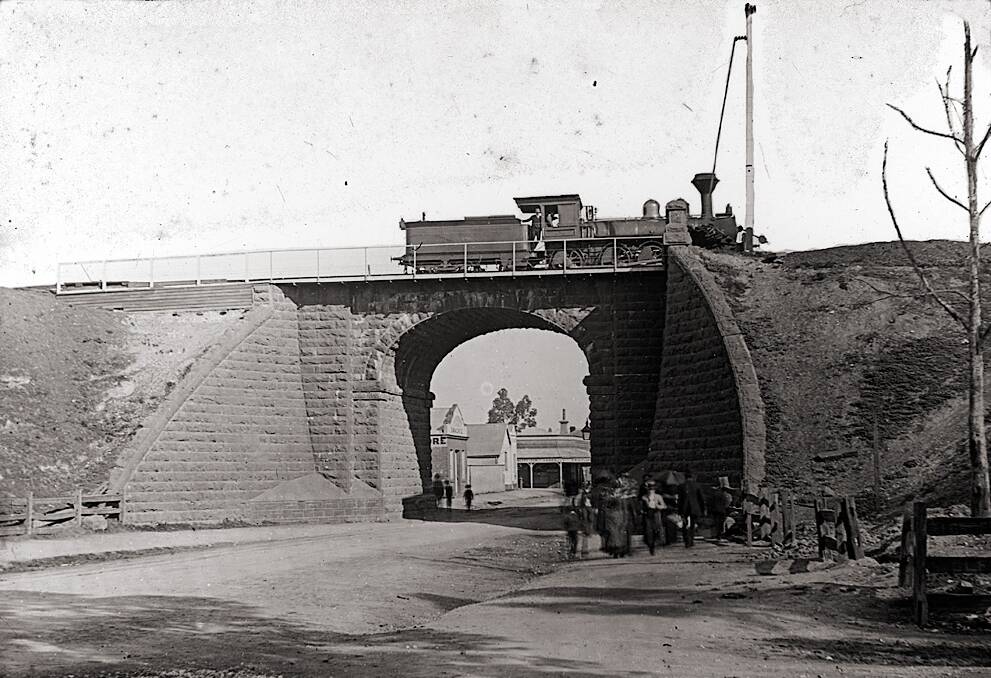 The Peel Street Bridge in the 1870s.