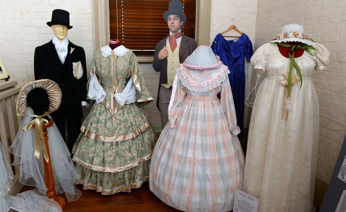The past comes to life: expertly recreated copies of C19 dresses. Photo: Kate Healy.