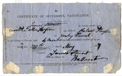 Public vaccinator: Dr Stewart inoculated the miners and their families against smallpox from 1853. Picture: Nicola Cousens.