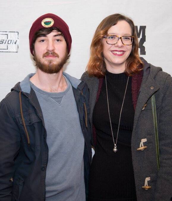 Budding directors: Sam Burzacott and Kiralee Greenhalgh took out Best Film at the Filmly Film Festival in Melbourne recently. Their film Isolation is about a movie shoot gone wrong. Photo: supplied.