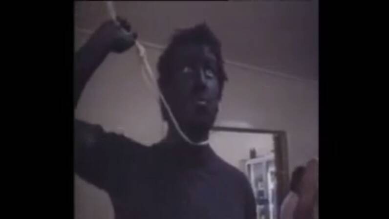 Blackface: NSW Police mocking deaths in custody, 1992. Photo: ABC TV.