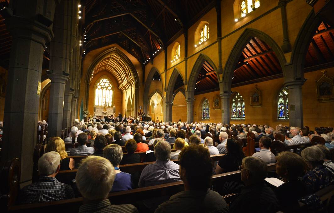 Opening: The opening night of the festival at St Patrick's Cathedral. Picture: Dylan Burns.