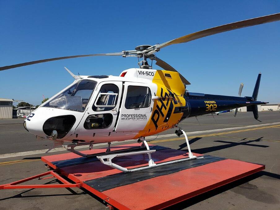Night Vision: A Firebird 302 helicopter will be used to search for fires at night. The crew will use night vision goggles to look for undiscovered fires. Picture: Emergency Services Victoria.