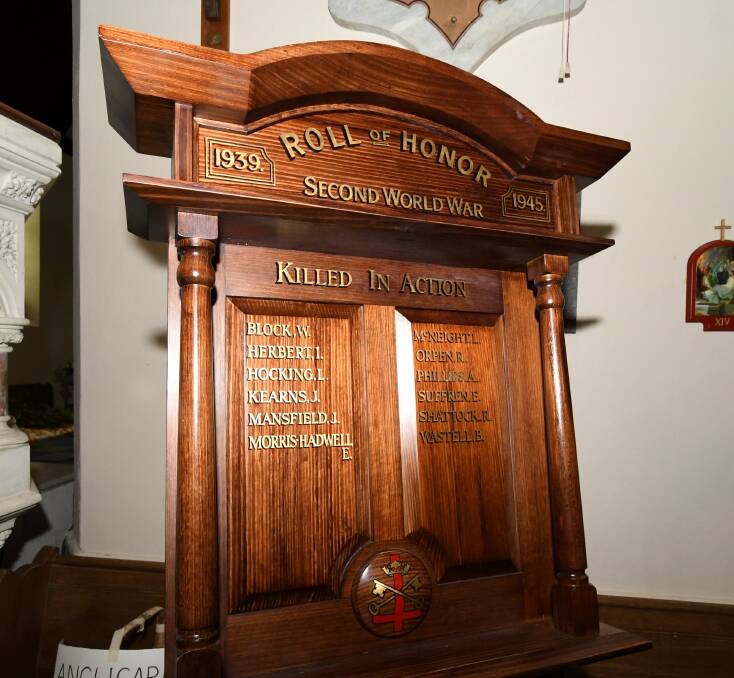 Above: the new Roll of Honour was crafted and lettered by hand in Ballarat. Picture: Lachlan Bence.