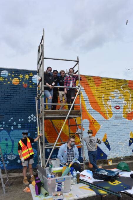 Youth Art Crew: the byou team from the City of Ballarat. Picture: Caleb Cluff.