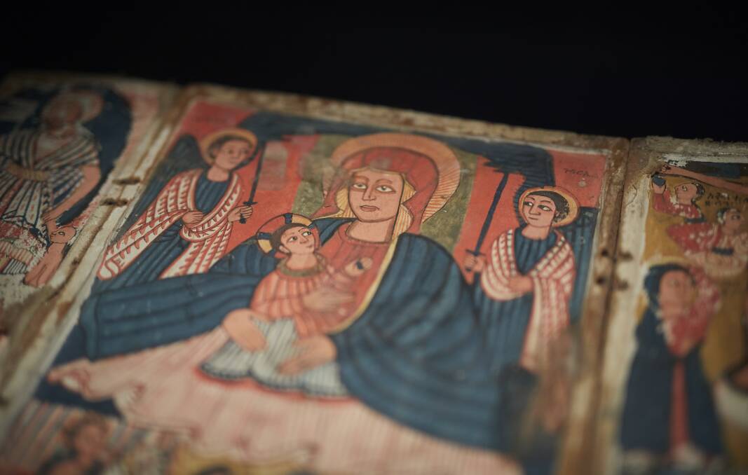 Detail: Close view of the Ethiopian work on display at DEESIS.