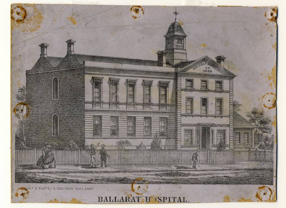 A golden respite: the Ballarat hospital was paid for by public subscription. Picture: Public domain.