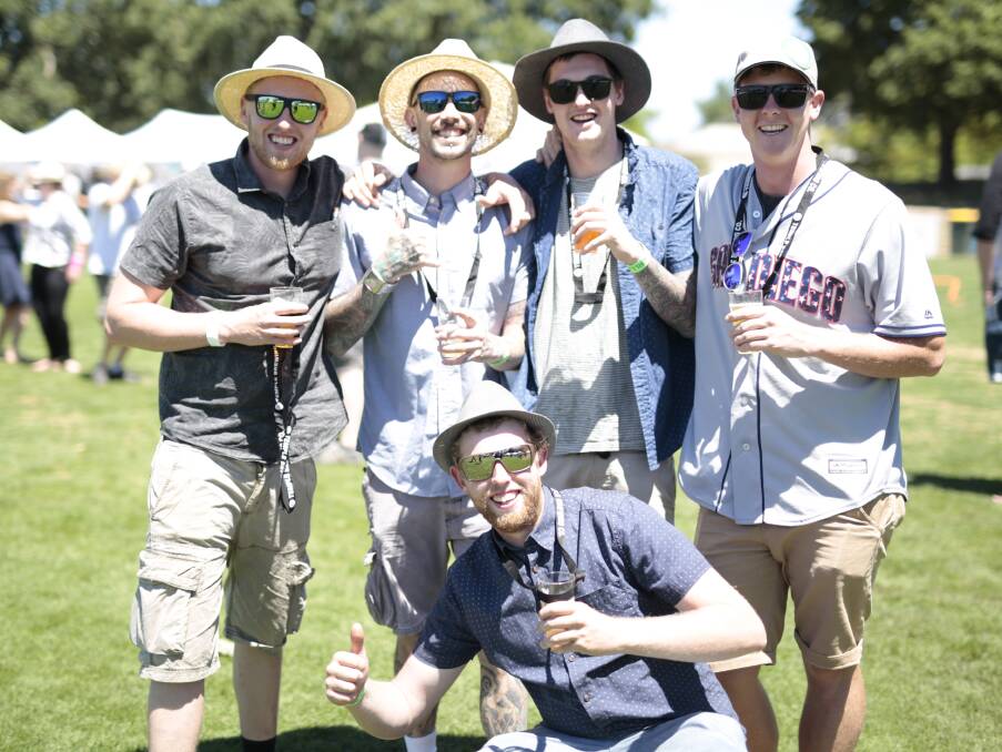 Face of the Festival: Cody Kirby (front) with Jake Rodgers, Jack Mead, Eathan Rodgers and Liam Cox. Picture: Luka Kauzlaric.