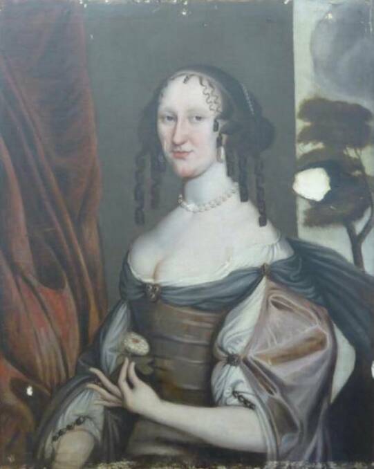 A treasure rediscovered: the portrait of Lady Mary Allardice has been restored to its original colour and vivacity. 