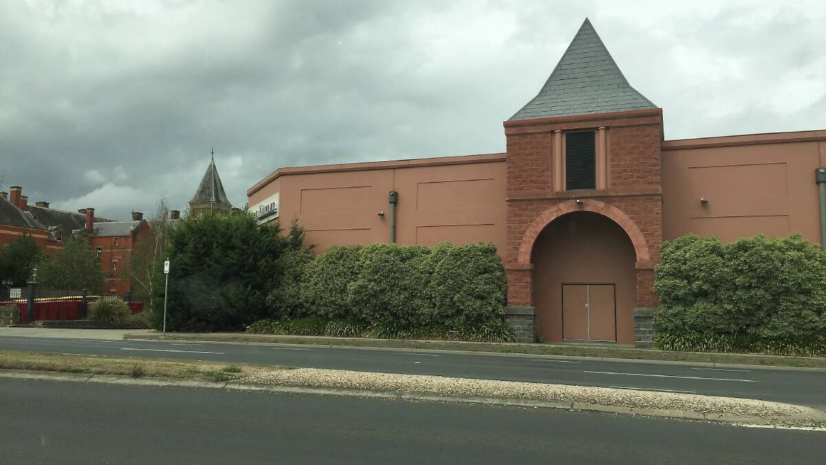A humourless Kryal Castle: The Harvey Norman building in Wendouree. Photo: Caleb Cluff
