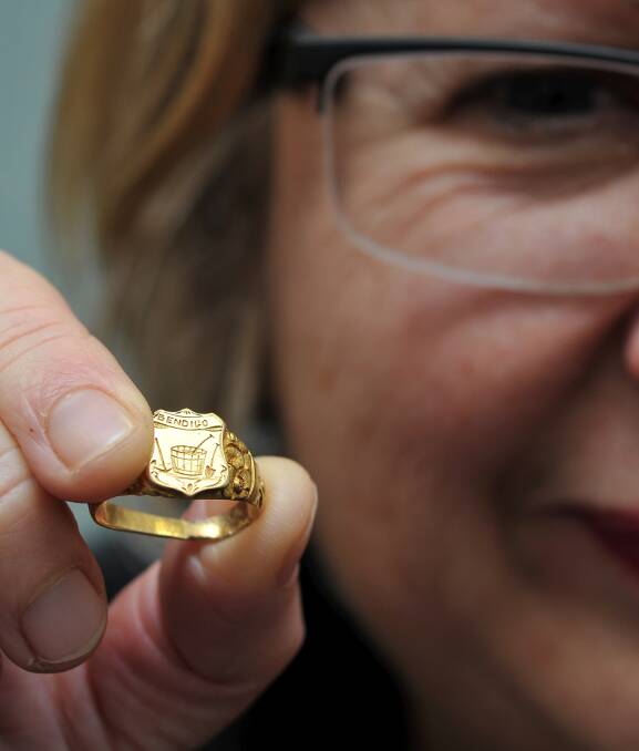 Lucky strike: A gold ring on the end of pick found while prospecting. MADE director Jane Smith says these artefacts are far more valuable than just the weight of gold in them. Photo: Lachlan Bence.