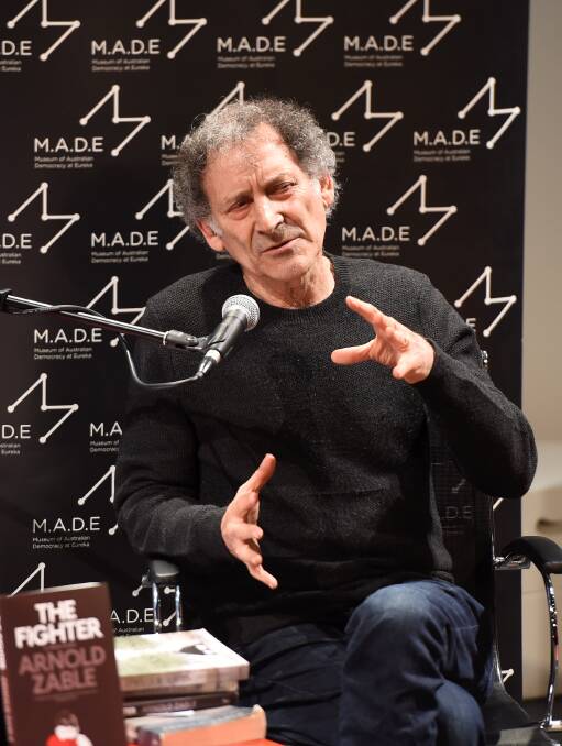 Post War trauma: Arnold Zable discusses his new book, The Fighter. It is the story of an ex-boxer living with his mother’s post-Holocaust trauma. Picture: Lachlan Bence.