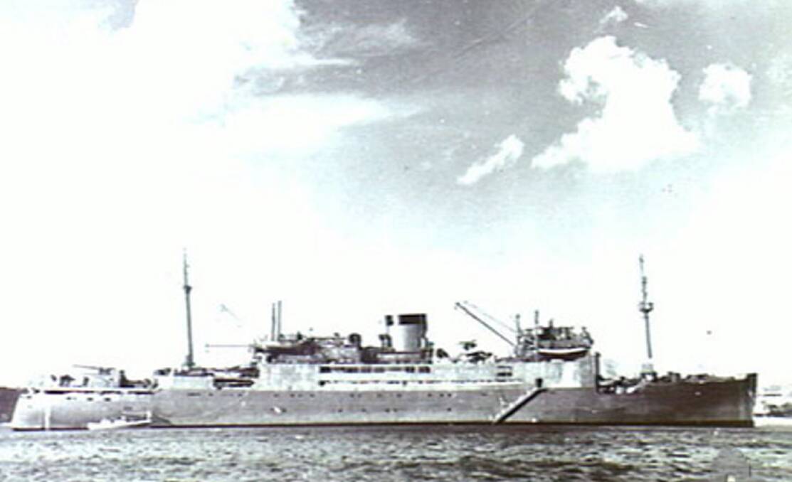 Passenger liner: The Manoora was converted to an armed merchant cruiser early in the war, and was later used as a troop landing ship. Picture: AWM