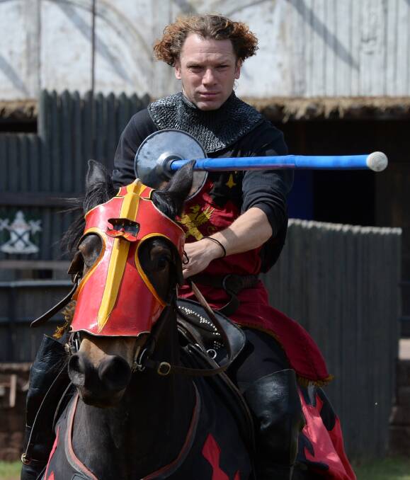 Champion jouster: Phil Leitch is defending his reputation as the country's best jouster in Sydney in September. Picture: Kate Healy.