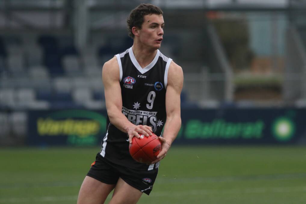 TOP DEBUT: GWV Rebel Flynn Appleby impressed on his VFL debut for the Roosters. However, Collingwood ran away comfortable victors. Picture: Supplied.