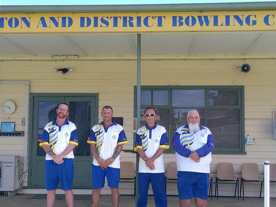 WHAT A WEEKEND: Linton bowlers Beau Traill, Rodney Hetherington, Nick Pearce and Glenn Landers delivered back-to-back eight pins.