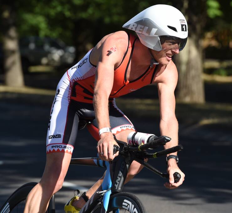 RETURNING: Ironman Luke Bell will return to Ballarat for this year's event and is hoping for a change in luck after puncturing his tyre in 2015.