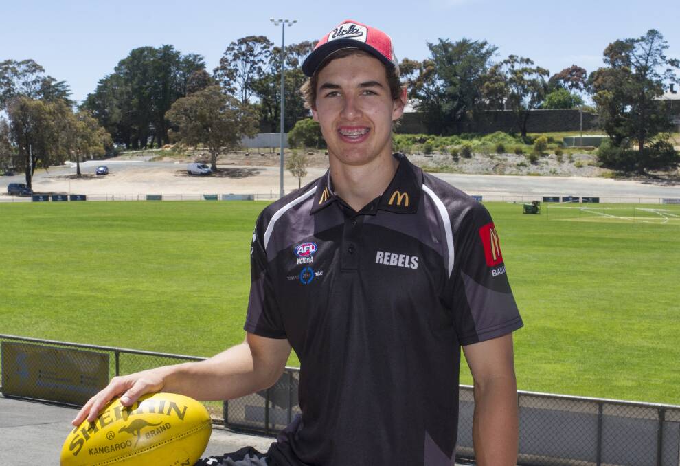 STOKED: Tom Williamson was elated following his selection at pick 61 in Friday's national draft, he is now a Carlton footballer. Picture: Ararat Advertiser