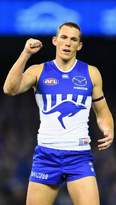 NOT DONE YET: Former North Melbourne spearhead Drew Petrie received an AFL lifeline in Monday's AFL rookie draft - he is now a West Coast Eagle. Picture: Getty Images