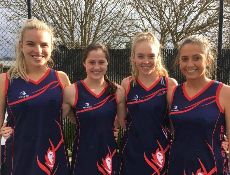FAMILY AFFAIR: Pairs of sisters Emma Hills, Grace O’Dwyer, Annie Hills and Kathryn O’Dwyer all represented Bungaree's A grade team on the weekend.