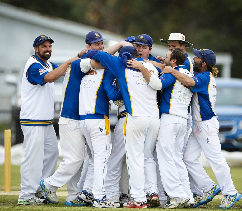 PREMIERS: VRI Delacombe celebrates last season's second grade premiership. A bid to move into the first grade is on its radar in the coming years. Picture: Dylan Burns
