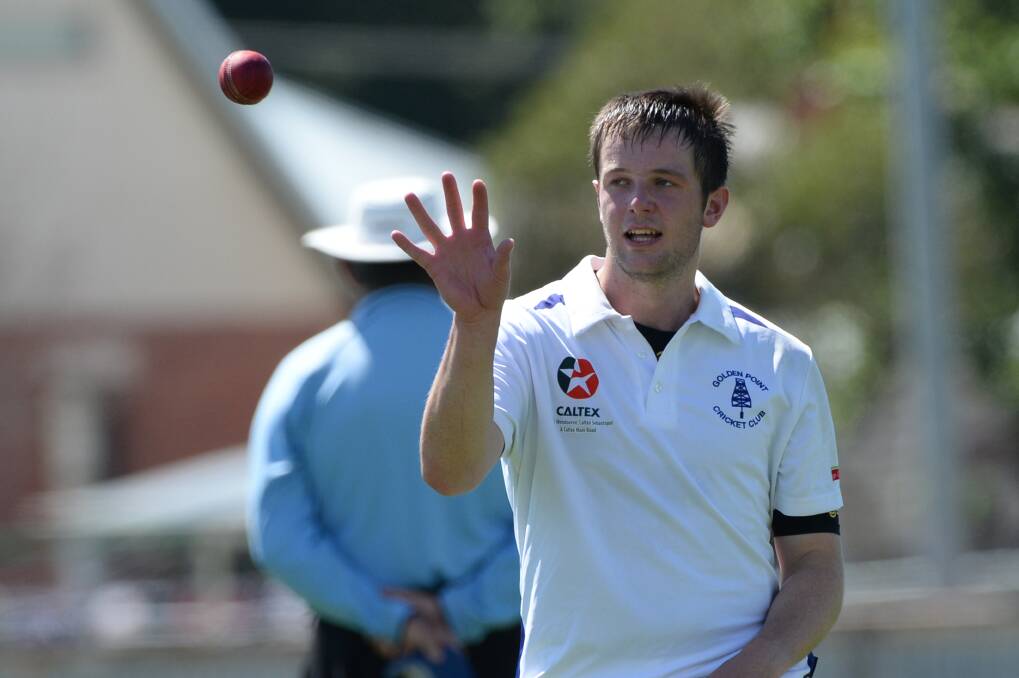 NEW BALL: Pointies Andrew Warrick will be required to play a key role with the ball this Saturday against East Ballarat after a stunning knock of 88 with the bat last weekend.