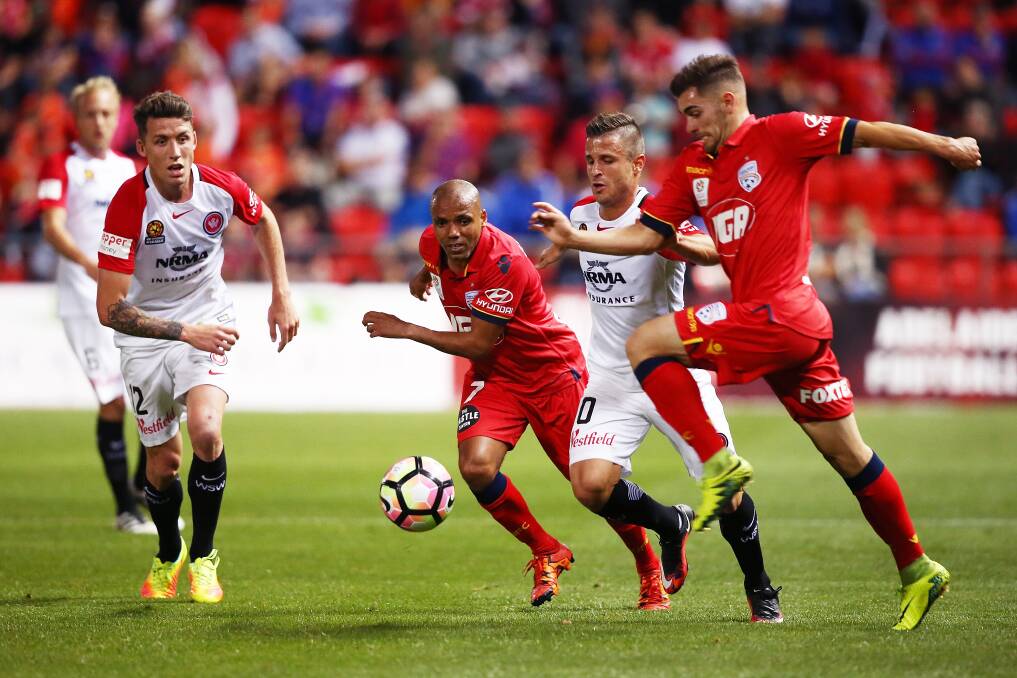 Highlights from the round two A-League match between Adelaide United and the Western Sydney Wanderers at Coopers Stadium on October 14, 2016, in Adelaide. Photos: Morne de Klerk/Getty Images