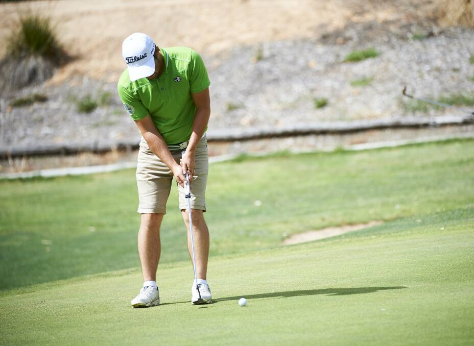 PUTT: Kris Mueck in action during the RACV Goldfields Super6 on Sunday. Picture: Luka Kauzlaric.