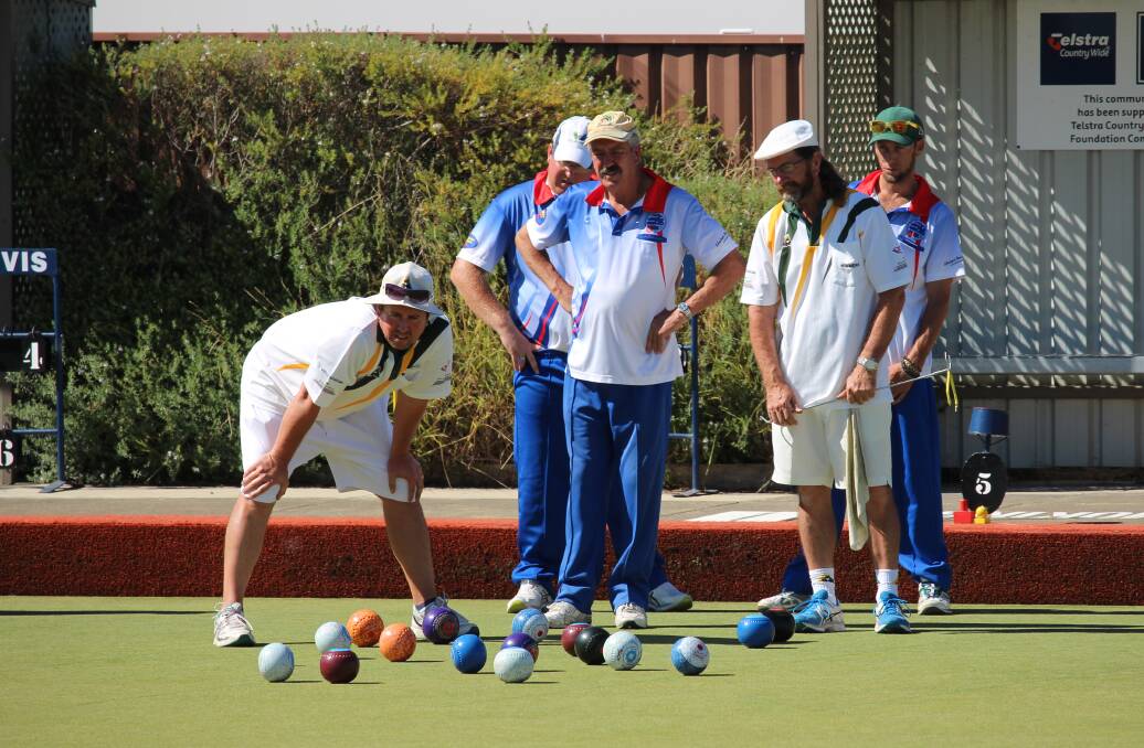 REPRESENTATIVE MATCH: Bowlers keep a close eye on proceedings during the Provincial Shield at the Central Wendouree Bowling Club.