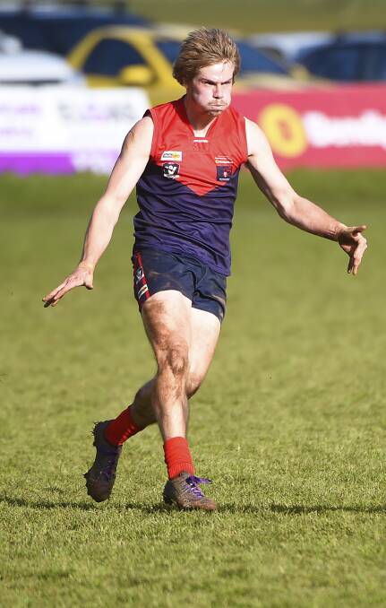 BACK AT BUNGAREE: Jason Linke, pictured playing with the Demons in 2016, has agreed to return to the Central Highlands Football League club for next season.