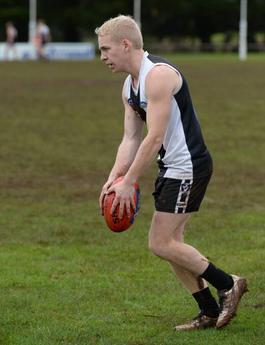 BACK IN TOWN: Matt Auchettl, pictured playing with Dunnstown in 2015, is back at the club for the upcoming Central Highlands Football League season.