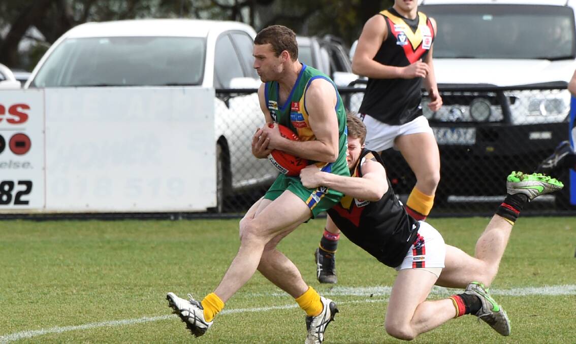 STAR INCLUSION: Former Lake Wendouree forward Andrew Pitson has joined Skipton from Monash Blues and will give the senior side a real target to kick to in attack.