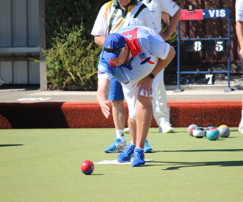 RUNNERS-UP: Paul Tudorovic in action for the Ballarat District Bowls Division during the Provincial Shield. The BDBD finished second to Geelong in the event.