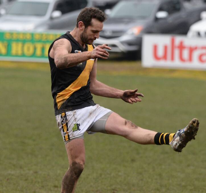 IN FORM: Paul McMahon booted five majors on Saturday to extend his lead at the top of the league goal-kicking charts. Picture: Kate Healy.