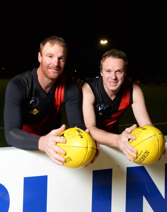 MILESTONE MEN: Mark Phelps and Paul Harris are set to play games number 250 and 300 respectively on Saturday. Picture: Kate Healy.