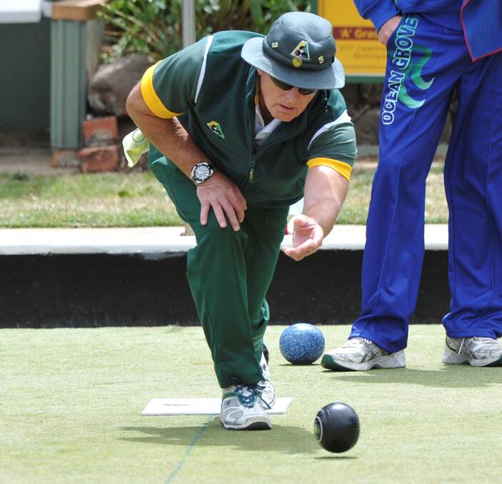 GOOD EFFORT: Col Hayes and his Buninyong side came close to a huge upset and its first win of the premier bowls season on Saturday, but eventually lost narrowly to Ocean Grove.