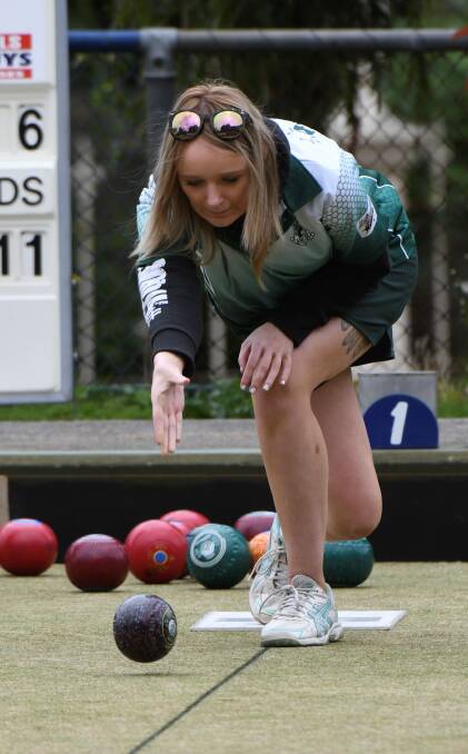 ROLL: Webbcona's Brooke Ayres in action on Saturday against Ballarat East.