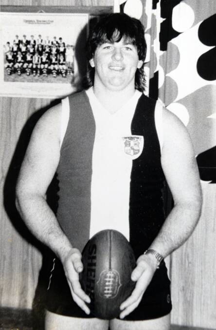 STAR FORWARD: Darren Lubeek was a prolific goal-kicker for the Wickers who helped lead the club to a senior premiership in 1987.