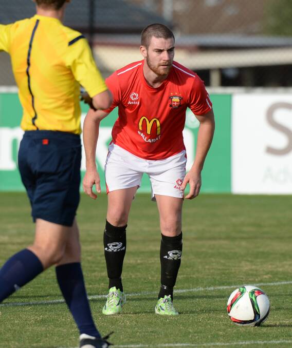 LOVING IT: Irish import Liam Harding is enjoying his time with the Ballarat Red Devils, which have an important encounter against Box Hill United this weekend. Picture: Kate Healy.