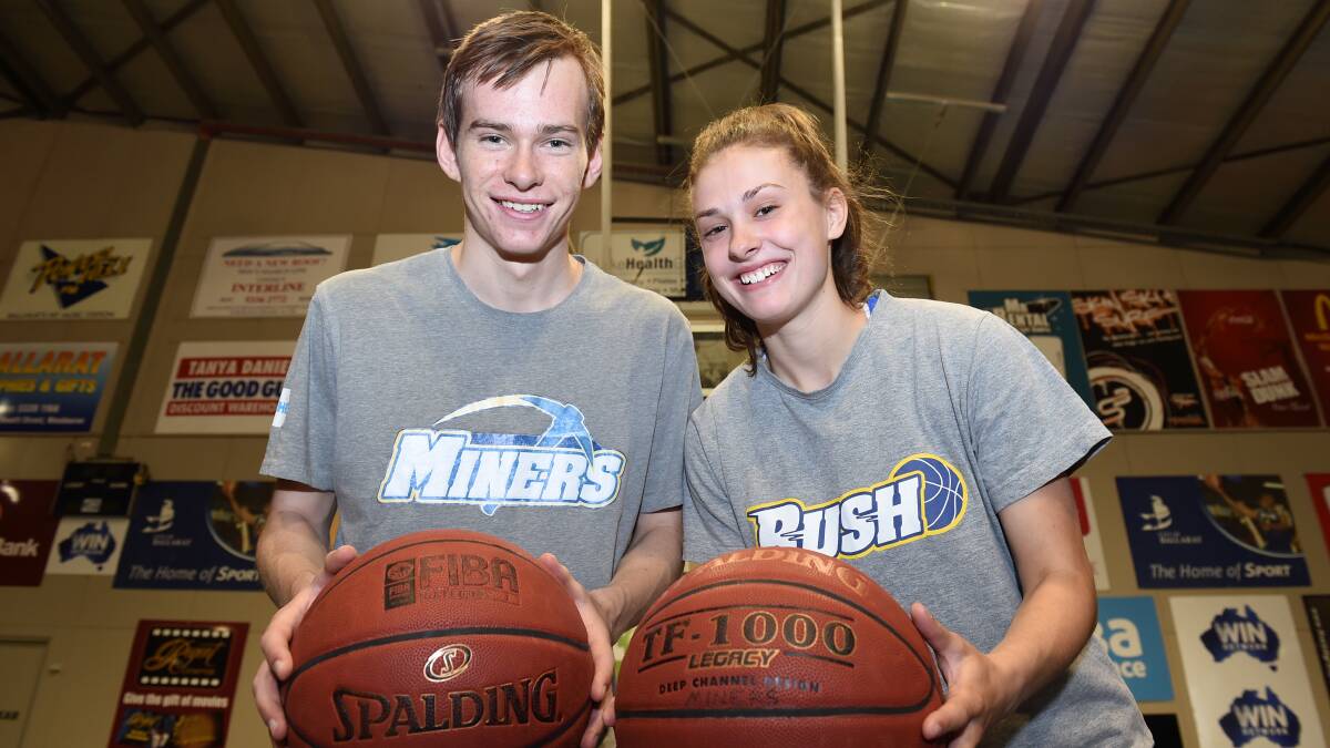 FUTURE STARS: Tristan Fisher and Taylah Wynne are two of Ballarat's best junior basketball talents. Picture: Lachlan Bence