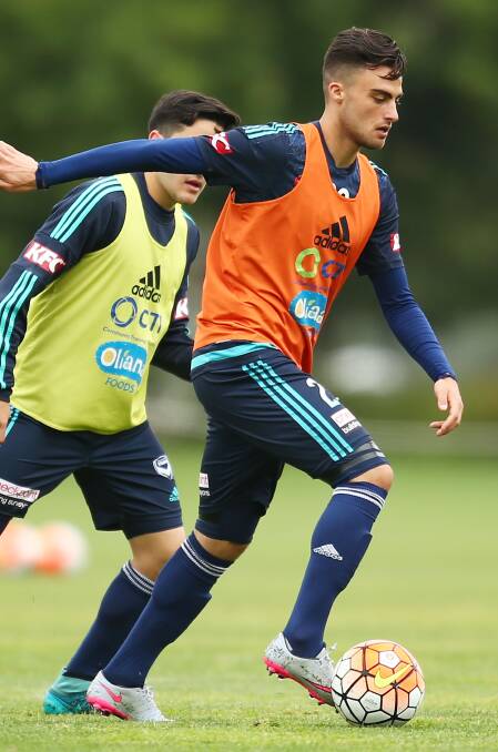 IN CONTENTION: Stefan Nigro is a chance to start in his second A-League game on Tuesday night. Picture: Getty Images.