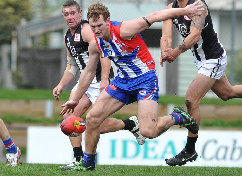 IS HE IN?: Hayden Walters, pictured playing for East Point last year, might be a big inclusion for Buninyong on Saturday.