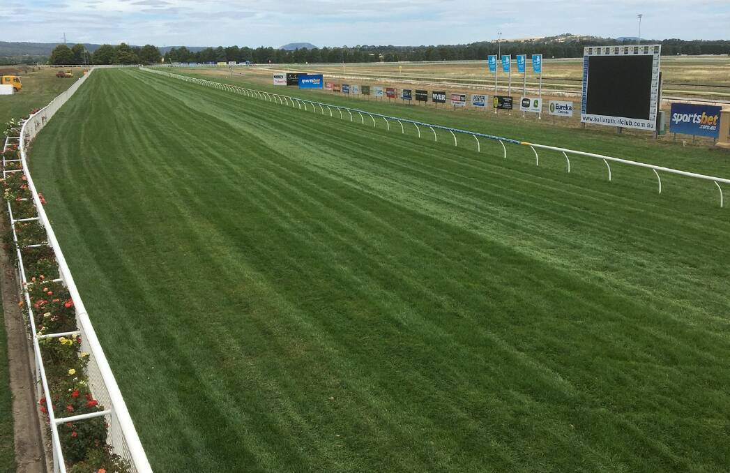 LOOKING GOOD: A view of the track at the Ballarat Turf Club on Monday afternoon. Racing returns there on Wednesday for an eight-race card.