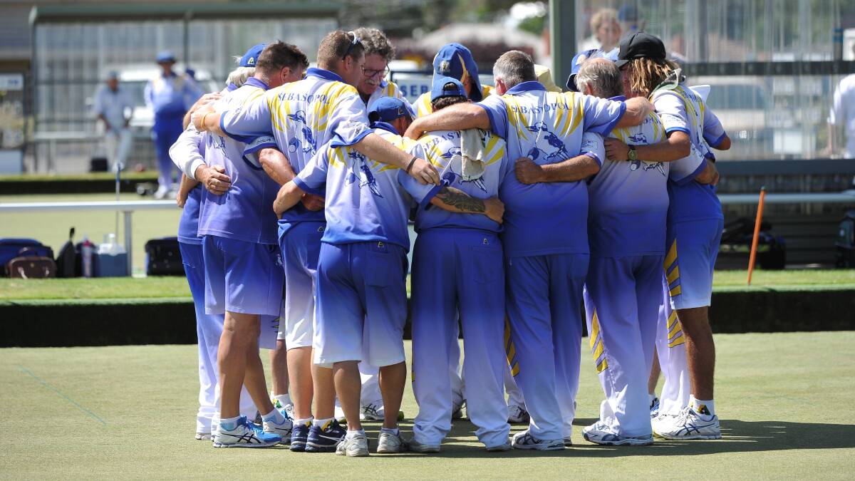 TEAMWORK: Sebastopol's premier side gets ready for battle with Bareena on Saturday, a game it won comfortably to climb back to third on the ladder. Picture: Lachlan Bence.